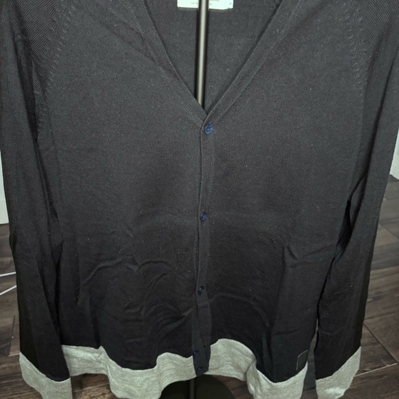 Eleven Paris Black/Navy Sweater with Gray Cuffing - Picture 1 of 5